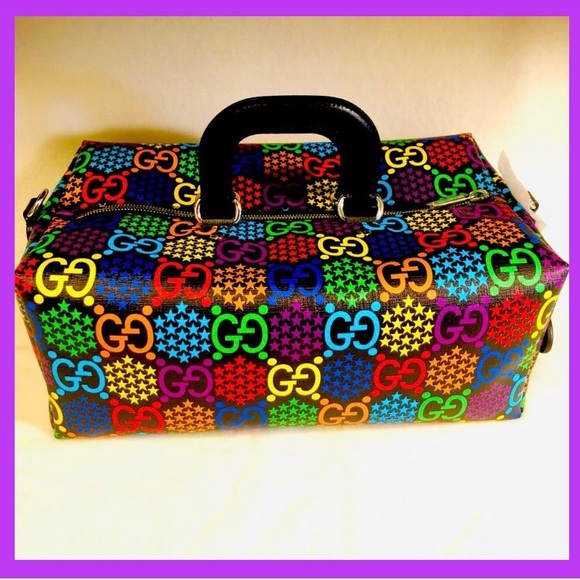 🤩New w/Box Gucci Psychedelic Small Duffle Purse Bag Convertible to Backpack🤩 - Picture 6 of 16